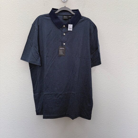 Jos A Bank Traveler Cotton Short Sleeve Printed Polo Shirt J035158 Mens 2X NEW - Picture 1 of 8